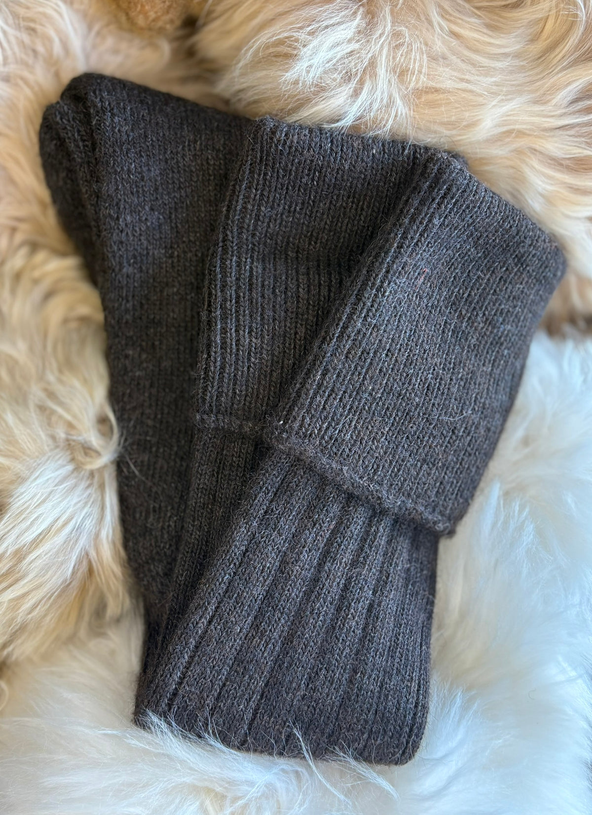 charcoal alpaca country socks fluffy background