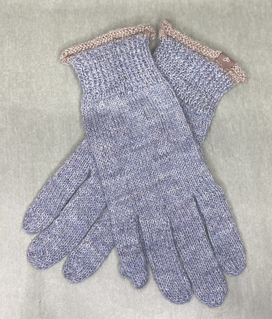 dusty blue alpaca gloves