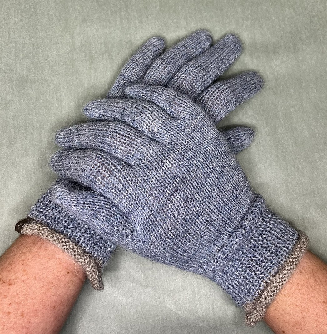 alpaca dusty blue gloves