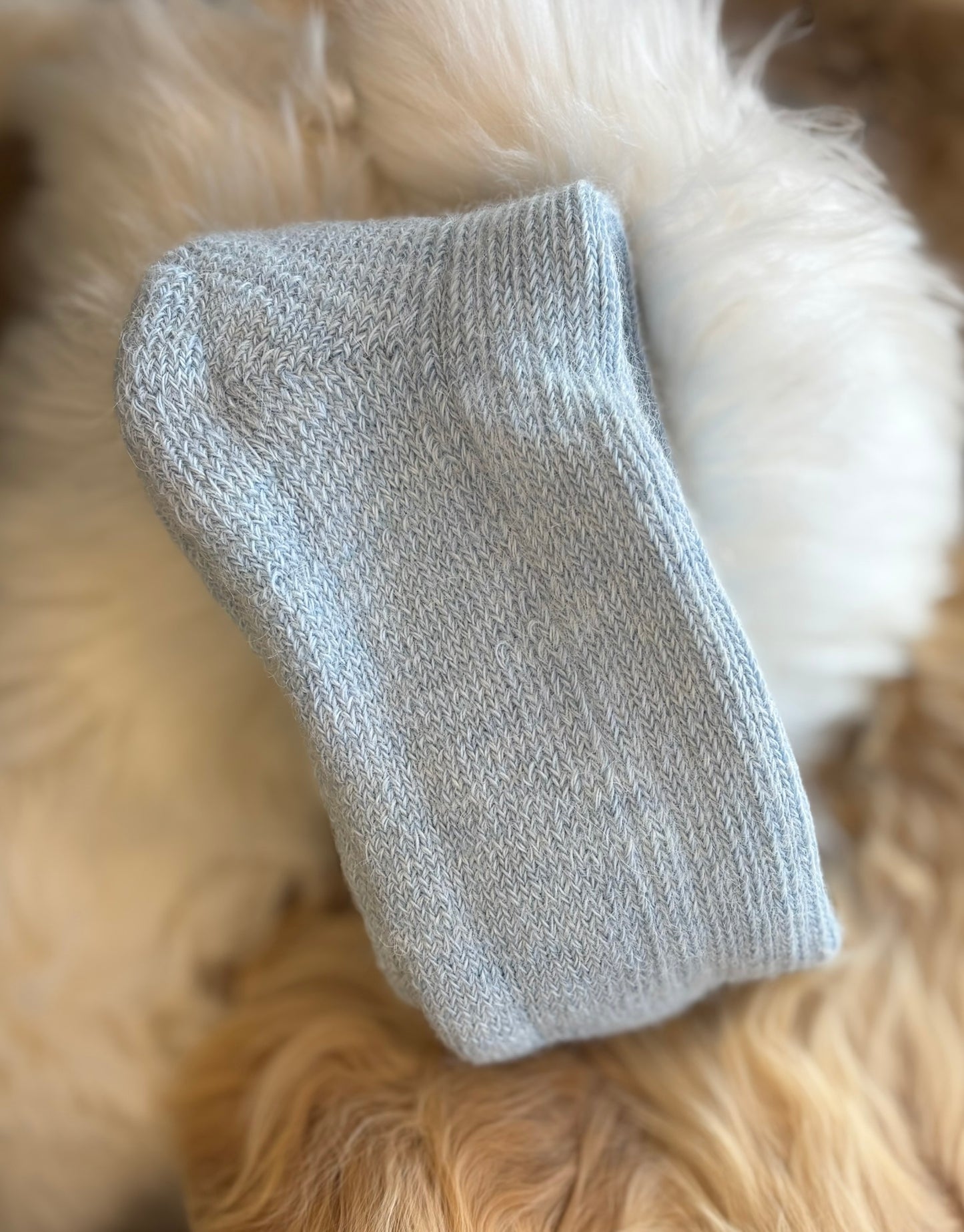 Alpaca Short Ribbed Socks