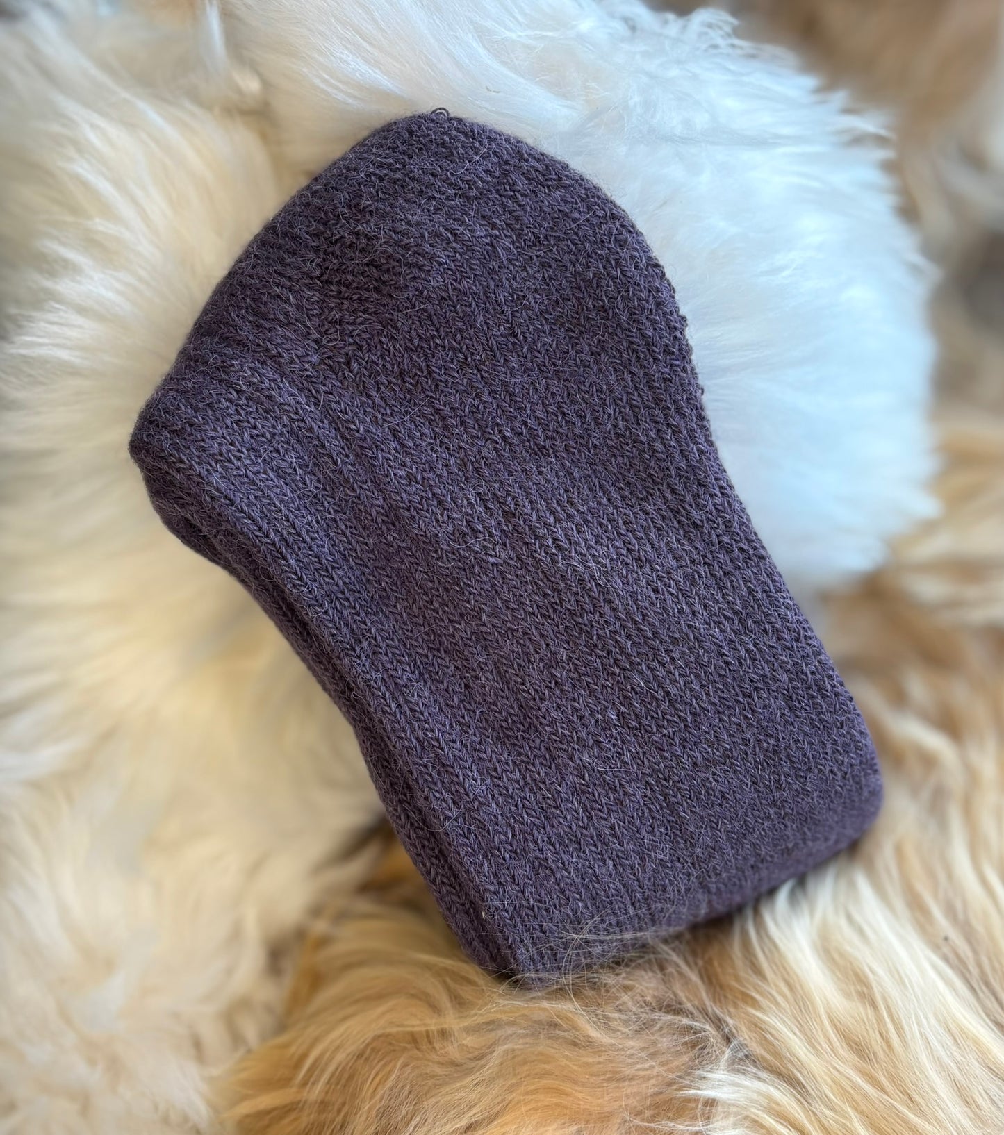 Alpaca Short Ribbed Socks