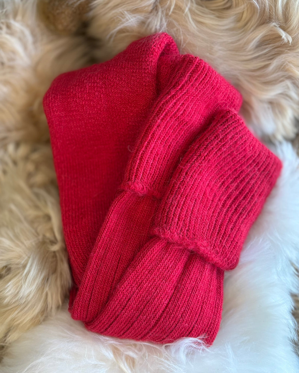 raspberry country alpaca socks fluffy background