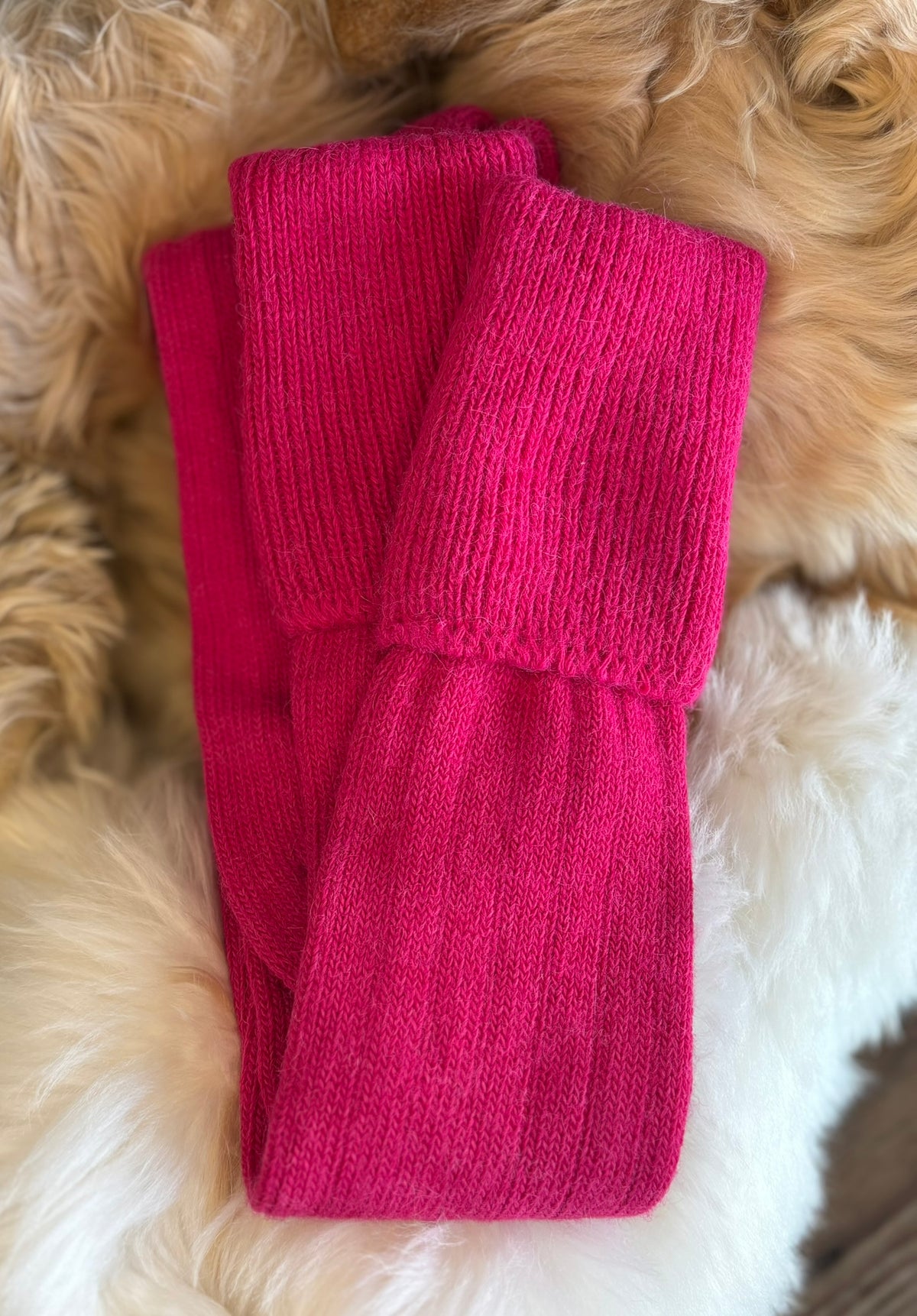 raspberry alpaca country socks fluffy background