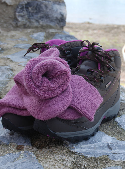 Heather luxury alpaca walking socks