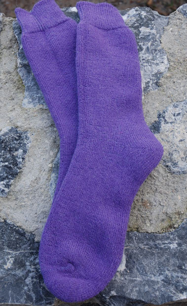 Purple alpaca walking socks
