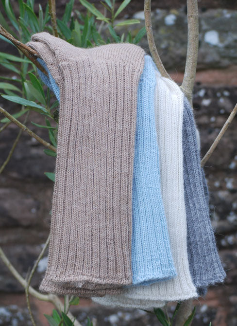 cosy soft top alpaca bed socks fawn