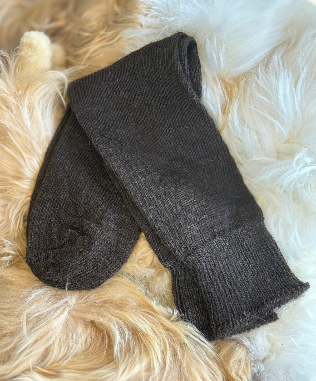 charcoal everyday alpaca sock fluffy background