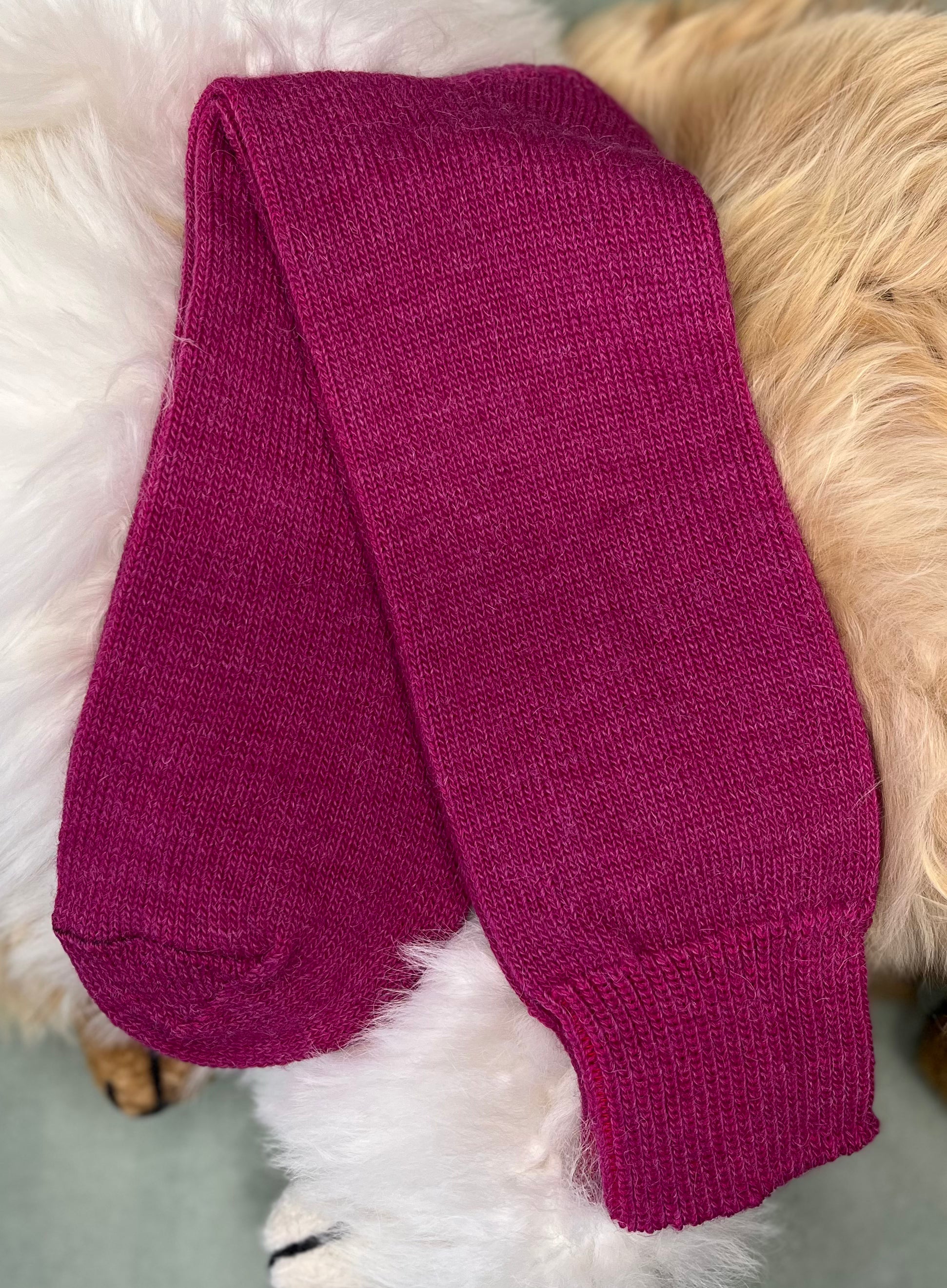 dark raspberry everyday alpaca socks fluffy background 