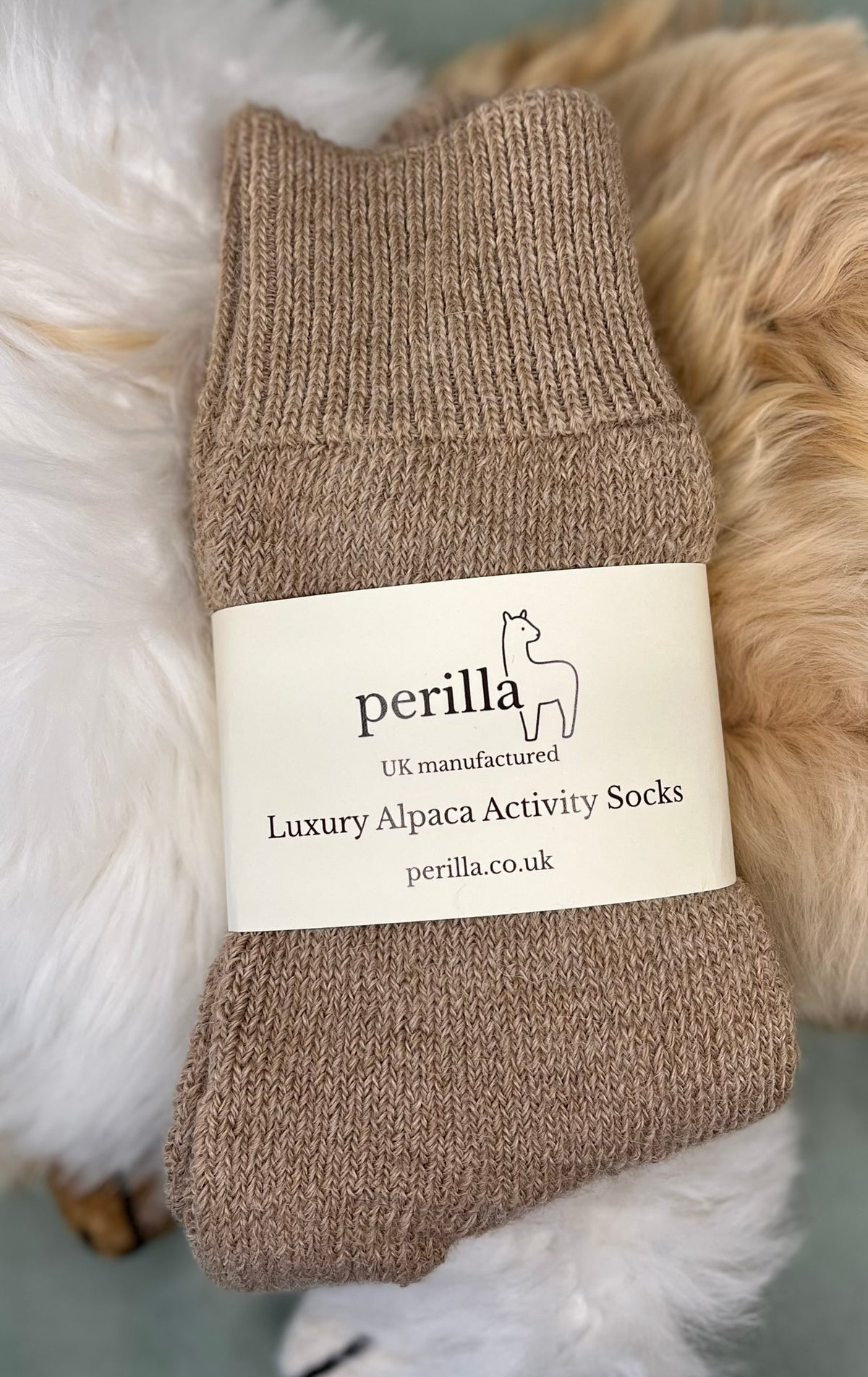 fawn walking socks fluffy background