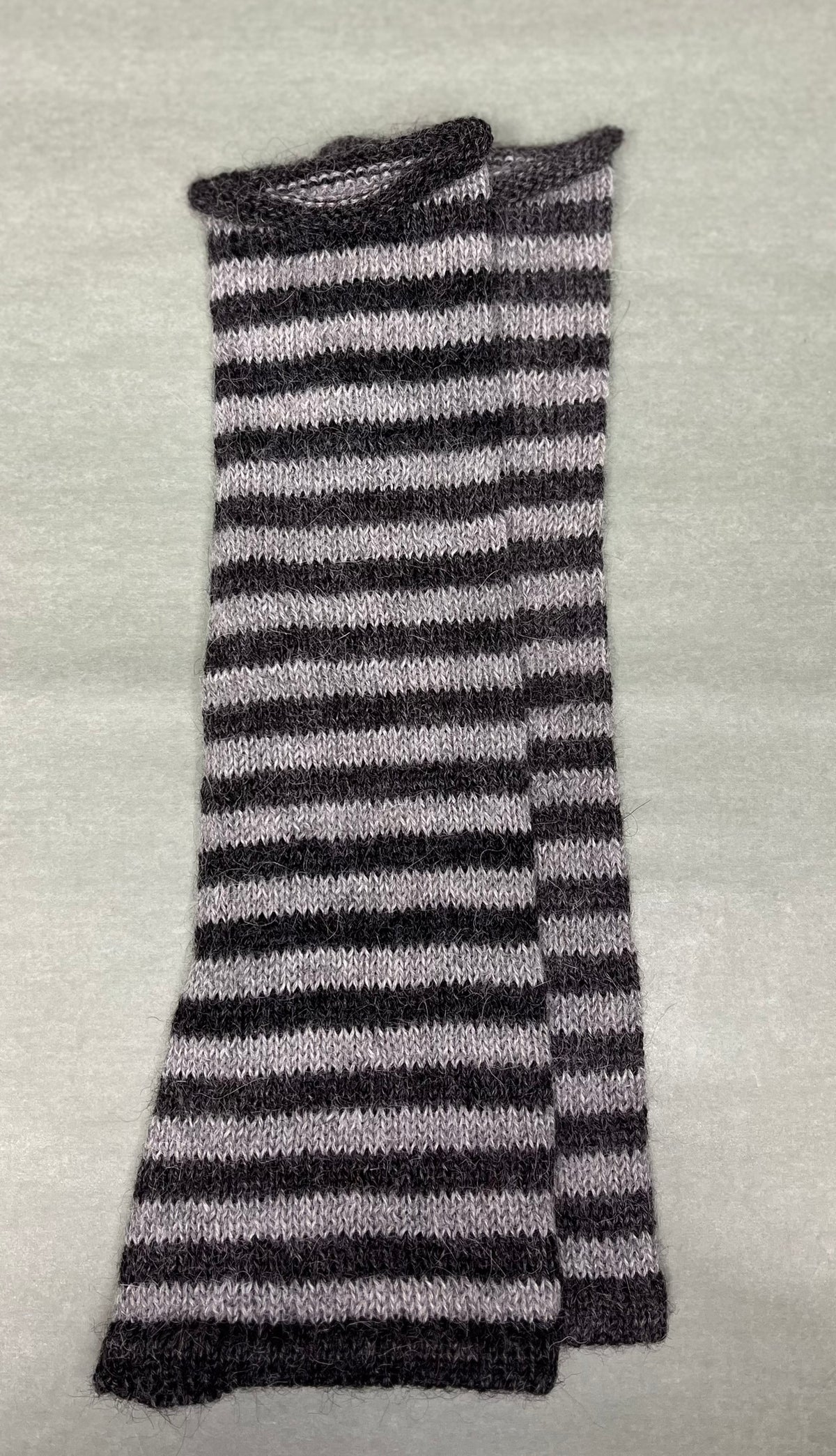 Alpaca Long Stripe Mittens