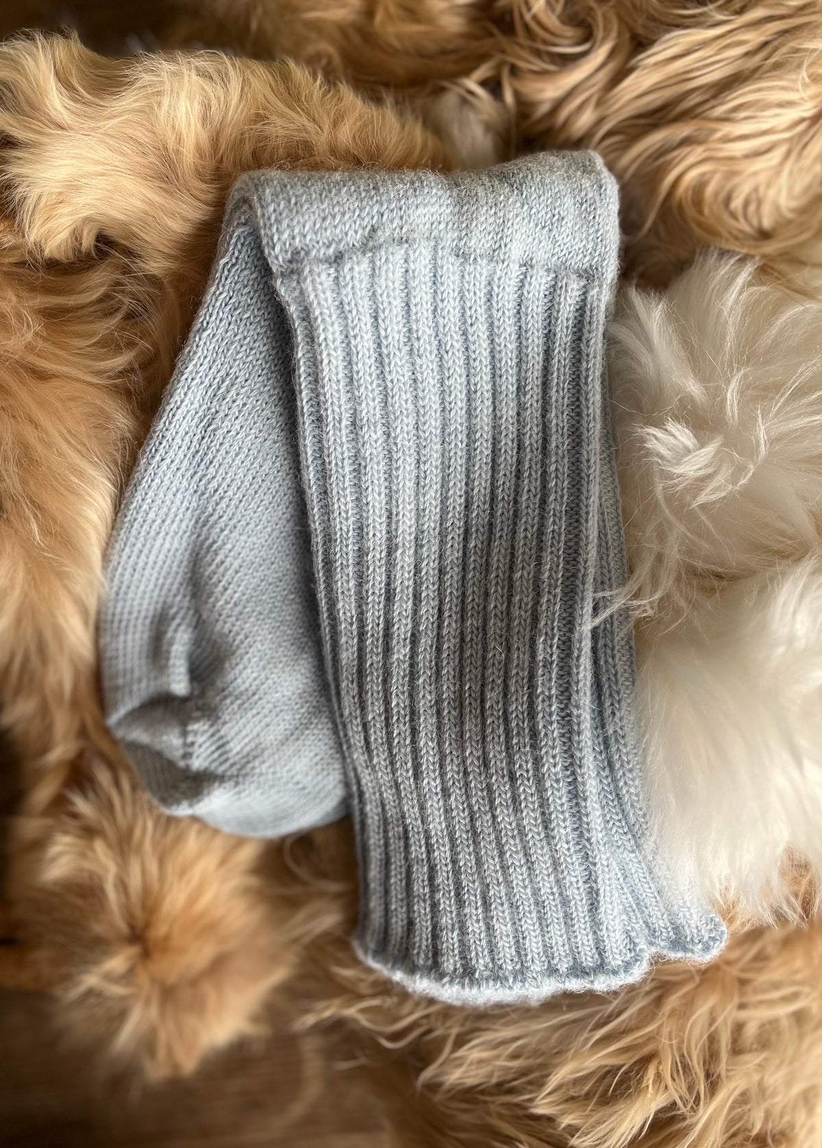 Soft Topped Alpaca Bed Socks