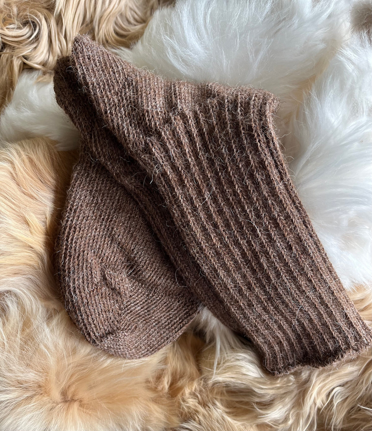 Soft Topped Alpaca Bed Socks