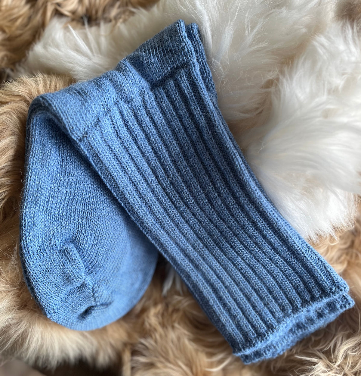 Soft Topped Alpaca Bed Socks