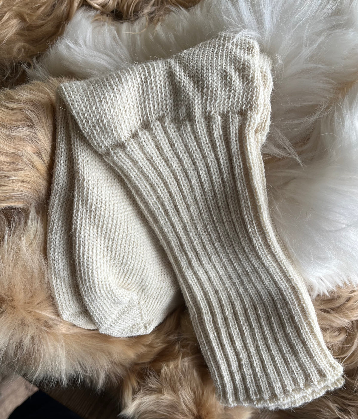 Soft Topped Alpaca Bed Socks