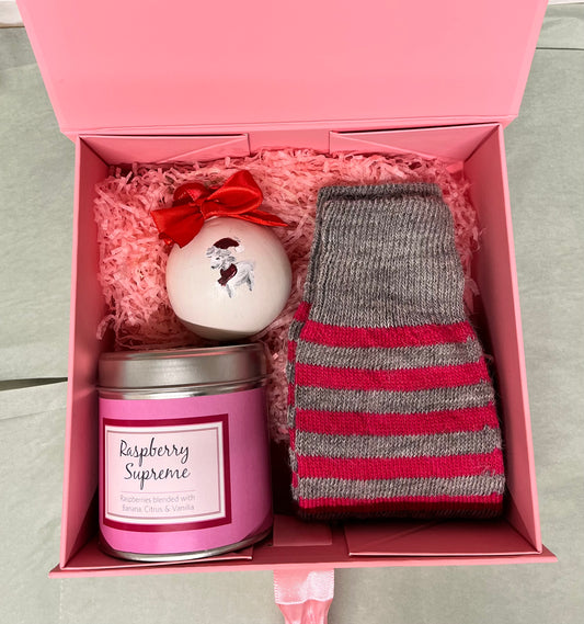 The Stripey Pink Box - Grey/Raspberry Everyday