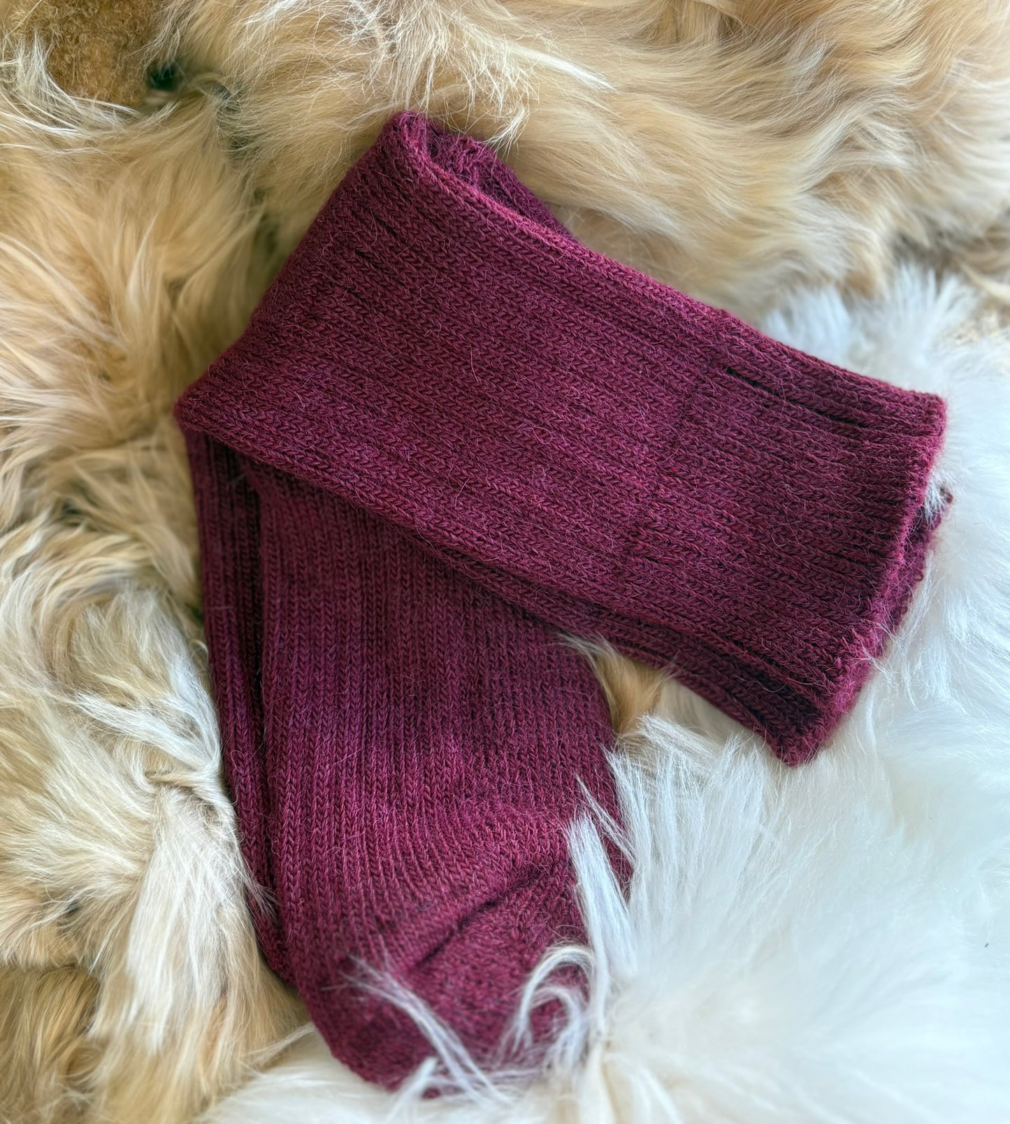 Alpaca Short Ribbed Socks