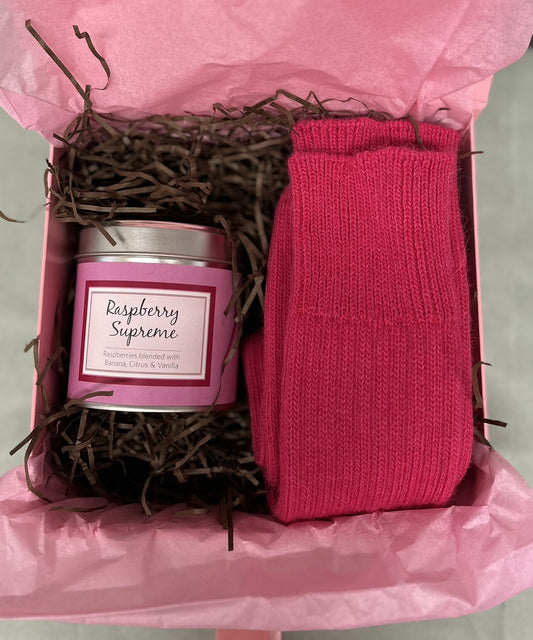 Raspberry Supreme - Short Ribbed Sock