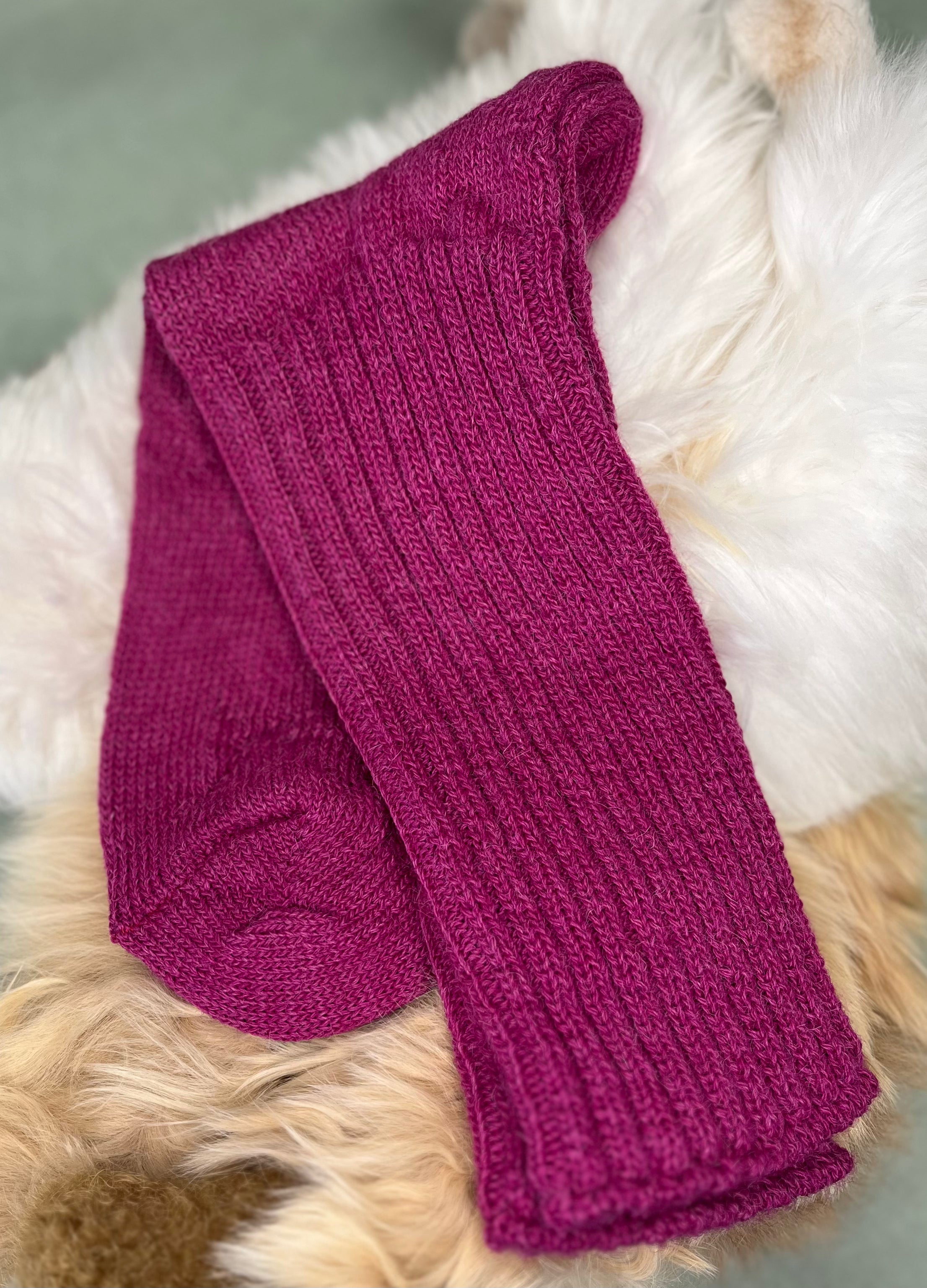 Soft Topped Alpaca Bed Socks