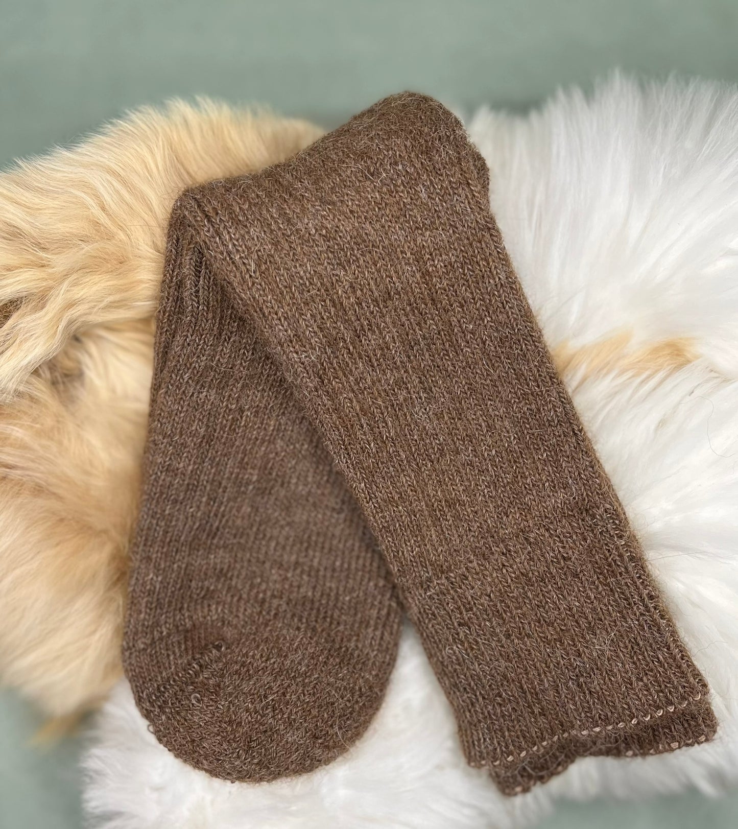 Alpaca Short Ribbed Socks
