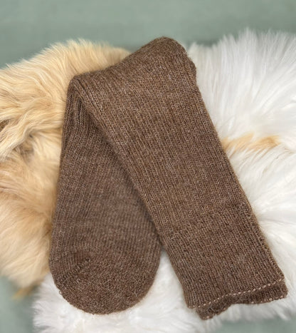 Alpaca Short Ribbed Socks