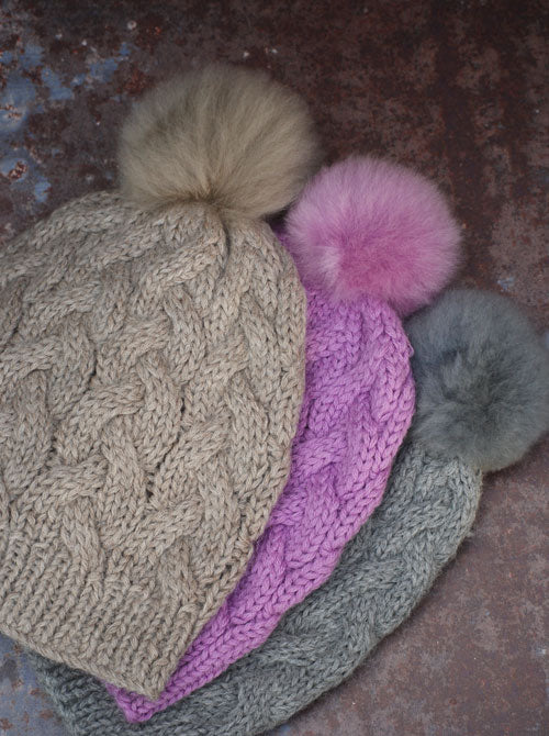 Alpaca Beanie with Pom Pom