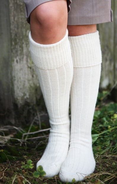 Cream alpaca socks from Perilla