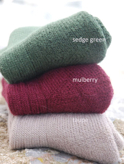 Alpaca three quarter length socks