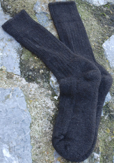 Alpaca Short Ribbed Socks