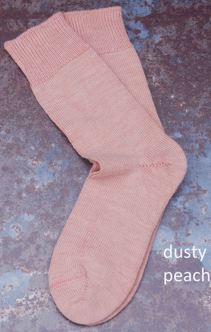 dusty peach alpaca socks