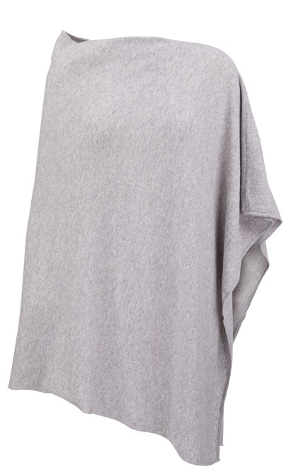 silver grey cashmere poncho