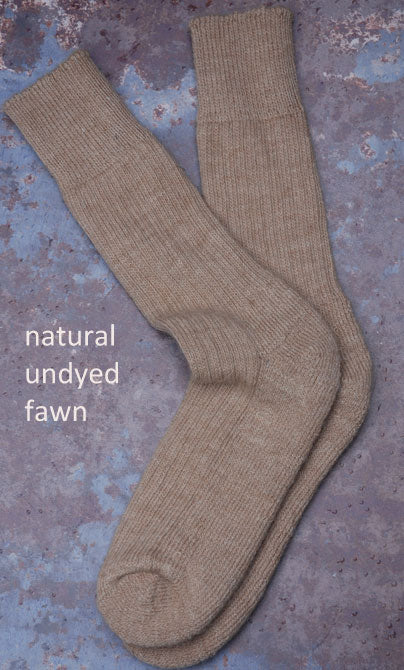 natural fawn alpaca walking socks