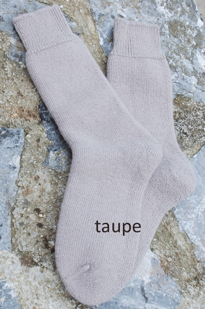 taupe alpaca socks