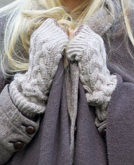Hand Knitted Alpaca Fingerless Mitts