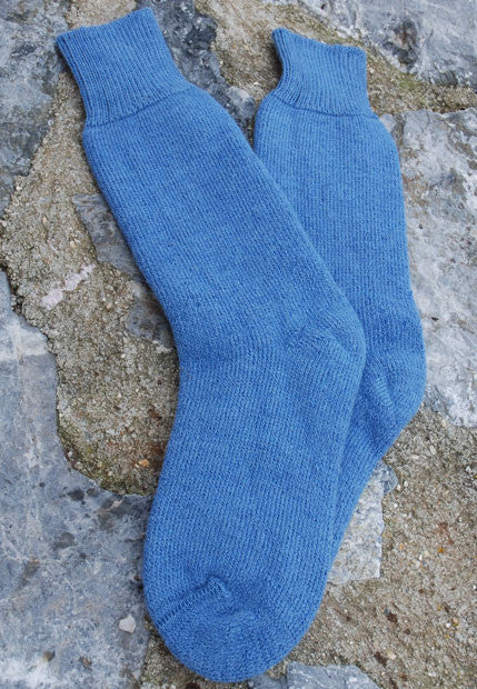 blue warm alpaca socks